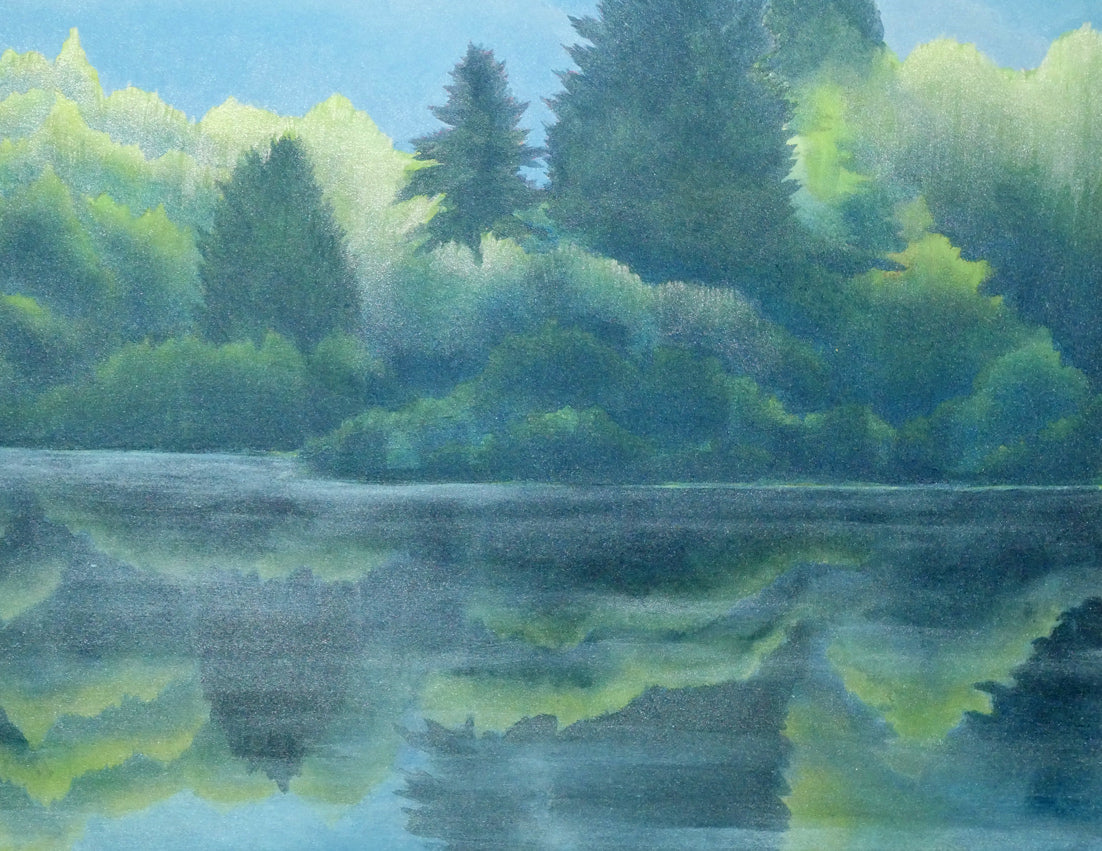 中村壬哉「春の麓」日本画・P10号　拡大画像4