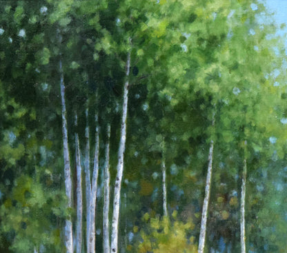 中西尭昭「迎秋」油絵・F8号　拡大画像1