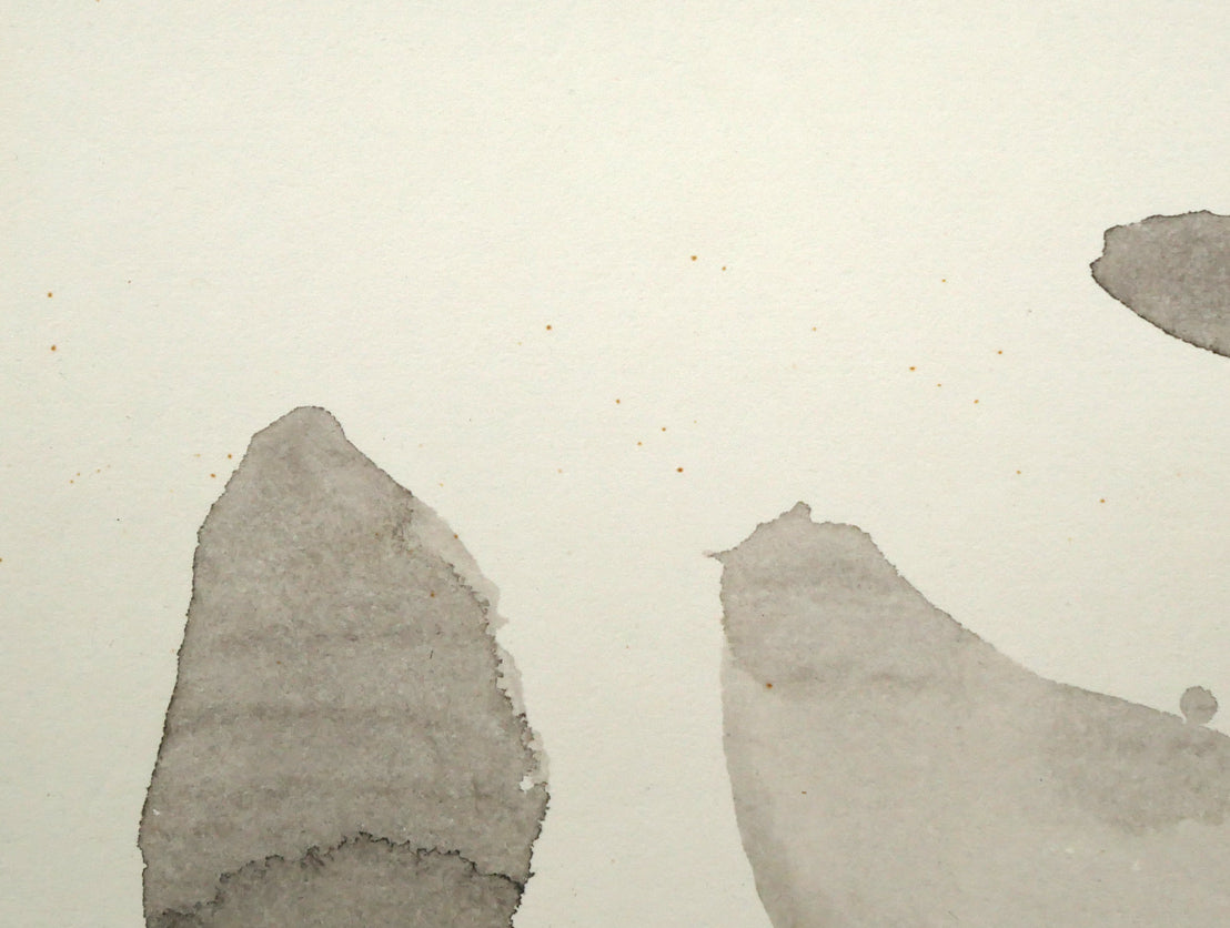 中野北溟「心」肉筆書額装　拡大画像1