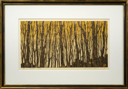 並木一「林－1　Forest」木版画
