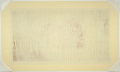 並木一「林－1　Forest」木版画　作品シート裏側画像