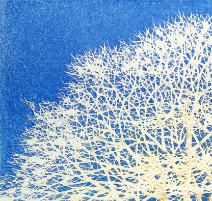 並木一「Tree　Scene　32」木版画　拡大画像1