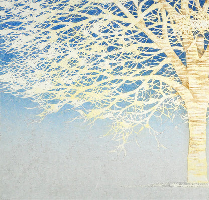 並木一「Tree　Scene　32」木版画　拡大画像3