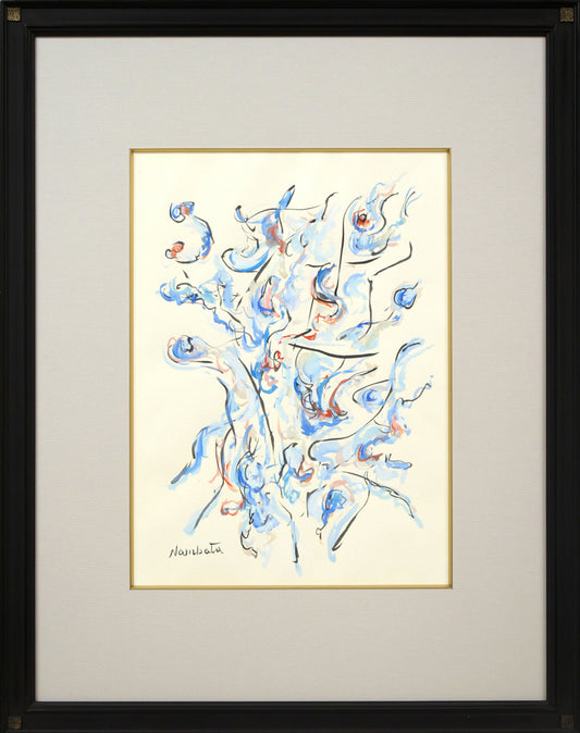 難波田龍起「無題」水彩画