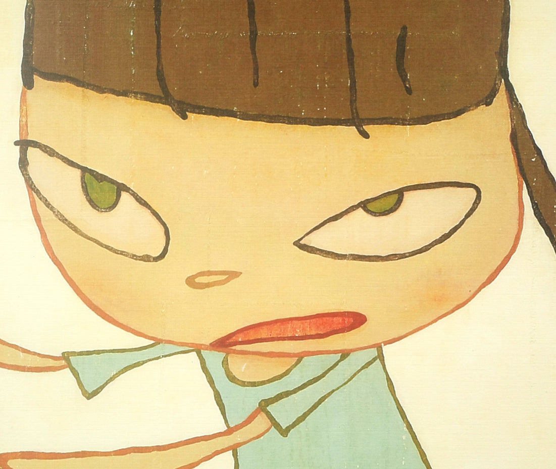 奈良美智「Marching on a Butterbur Leaf（ポスター）」オフセット額装　拡大画像2
