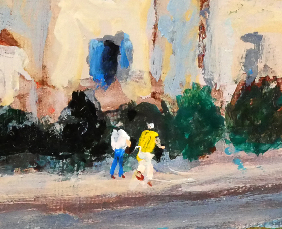 成井弘「サナリー風景（フランス）」油絵・F3号　拡大画像5
