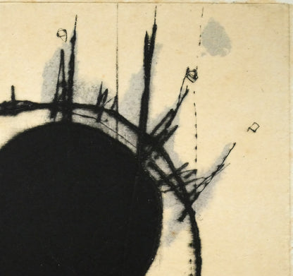 鳴海伸一「Kowloon's　eye　Ⅲ（九龍の眼）」ドライポイント（銅版画）　拡大画像3