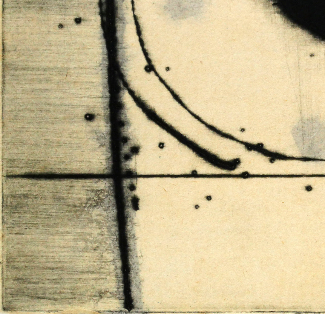 鳴海伸一「Kowloon's　eye　Ⅲ（九龍の眼）」ドライポイント（銅版画）　拡大画像4