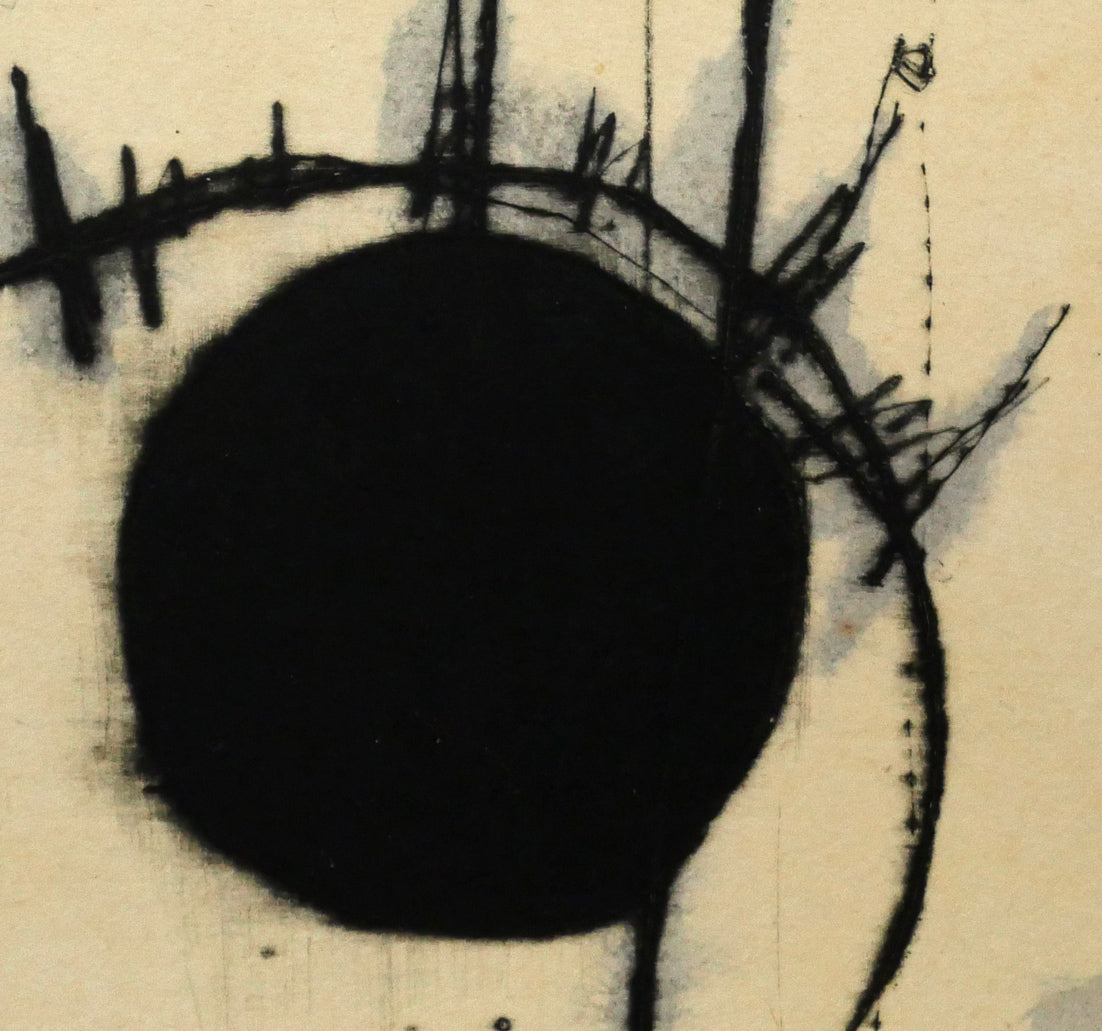 鳴海伸一「Kowloon's　eye　Ⅲ（九龍の眼）」ドライポイント（銅版画）　拡大画像2
