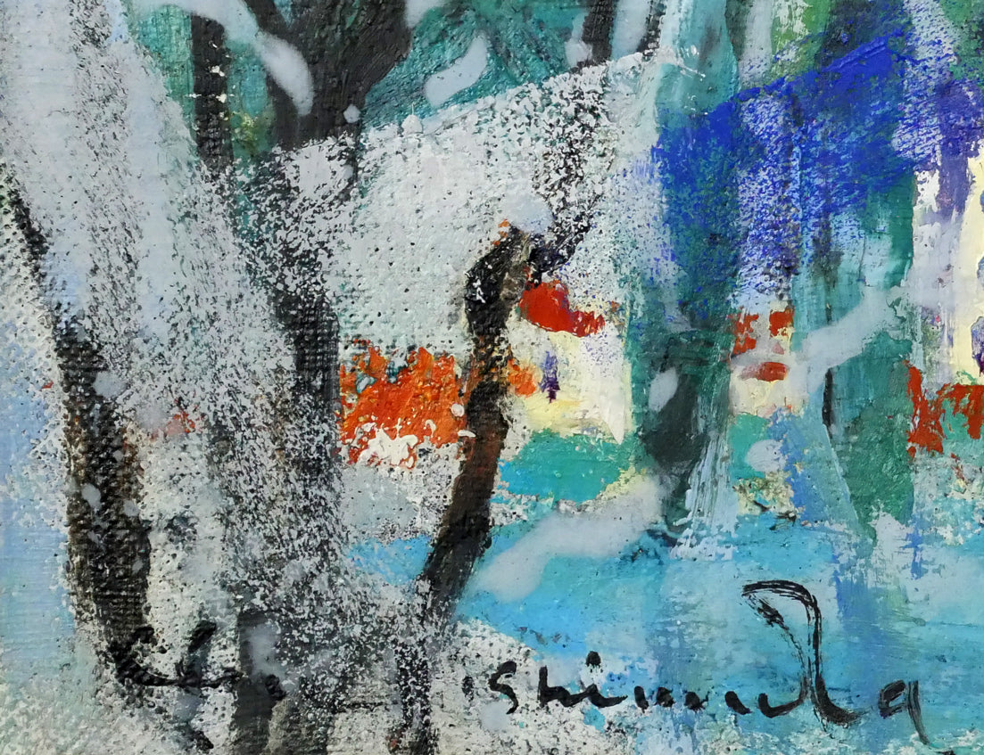 西村計雄「フランスの田舎」油絵・SM　拡大画像4