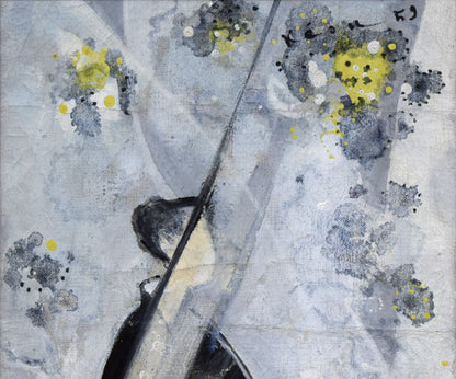 西村計雄「Kimono（パリ近代美術館買上作品下絵）」油絵・P6号並列　左側拡大画像1