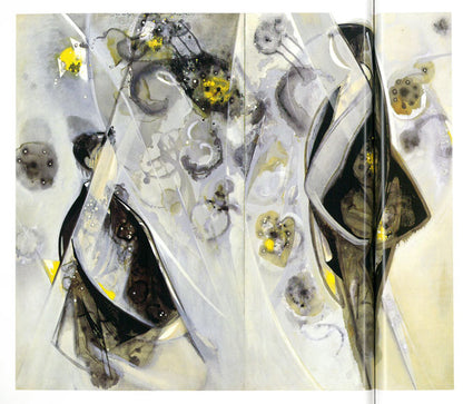 西村計雄「Kimono（パリ近代美術館買上作品下絵）」油絵・P6号並列　所蔵作品集　拡大画像3