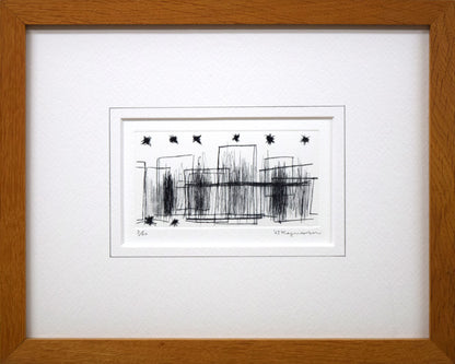 西村一夫「作品D-8」銅版画
