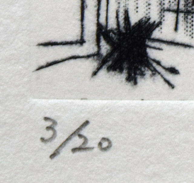 西村一夫「作品D-8」銅版画　限定番号（ed,3/20）