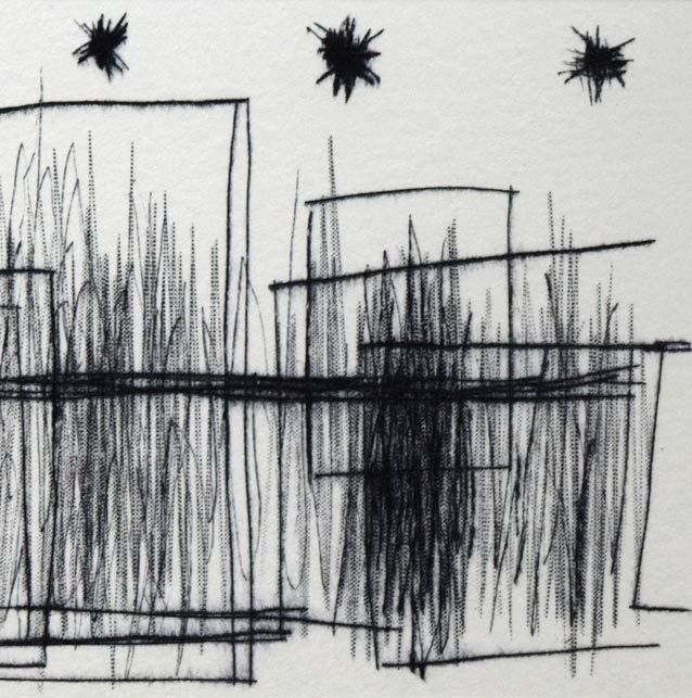 西村一夫「作品D-8」銅版画　拡大画像2