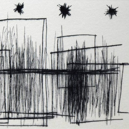 西村一夫「作品D-8」銅版画　拡大画像2