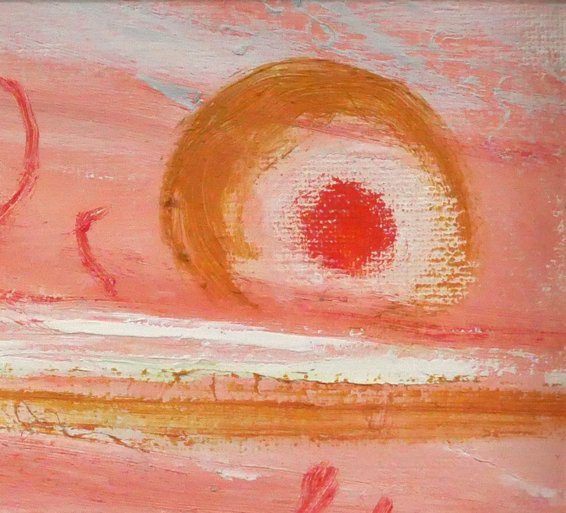 西村計雄「太陽」油絵・ミニチュア　拡大画像2