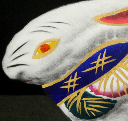野田弘志「福々兎（卯）」メゾチント（銅版画）　拡大画像4