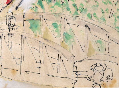 野宮武明「パリ風景」水彩画　拡大画像4
