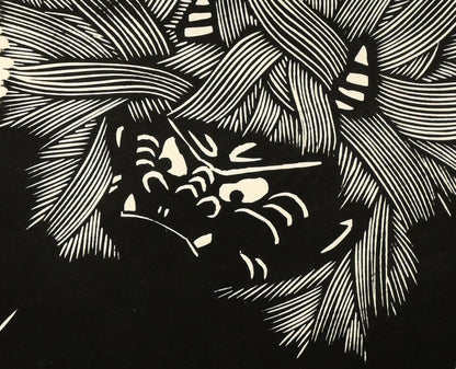野村たかあき「鬼に金棒1993」木版画　拡大画像3