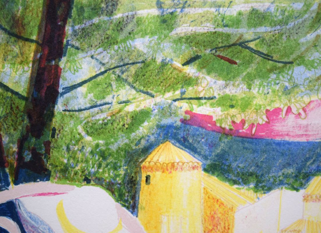 イヴ・オーブリー(yves　AUBRY)「風景画」リトグラフ 絵画買取・販売の小竹美術
