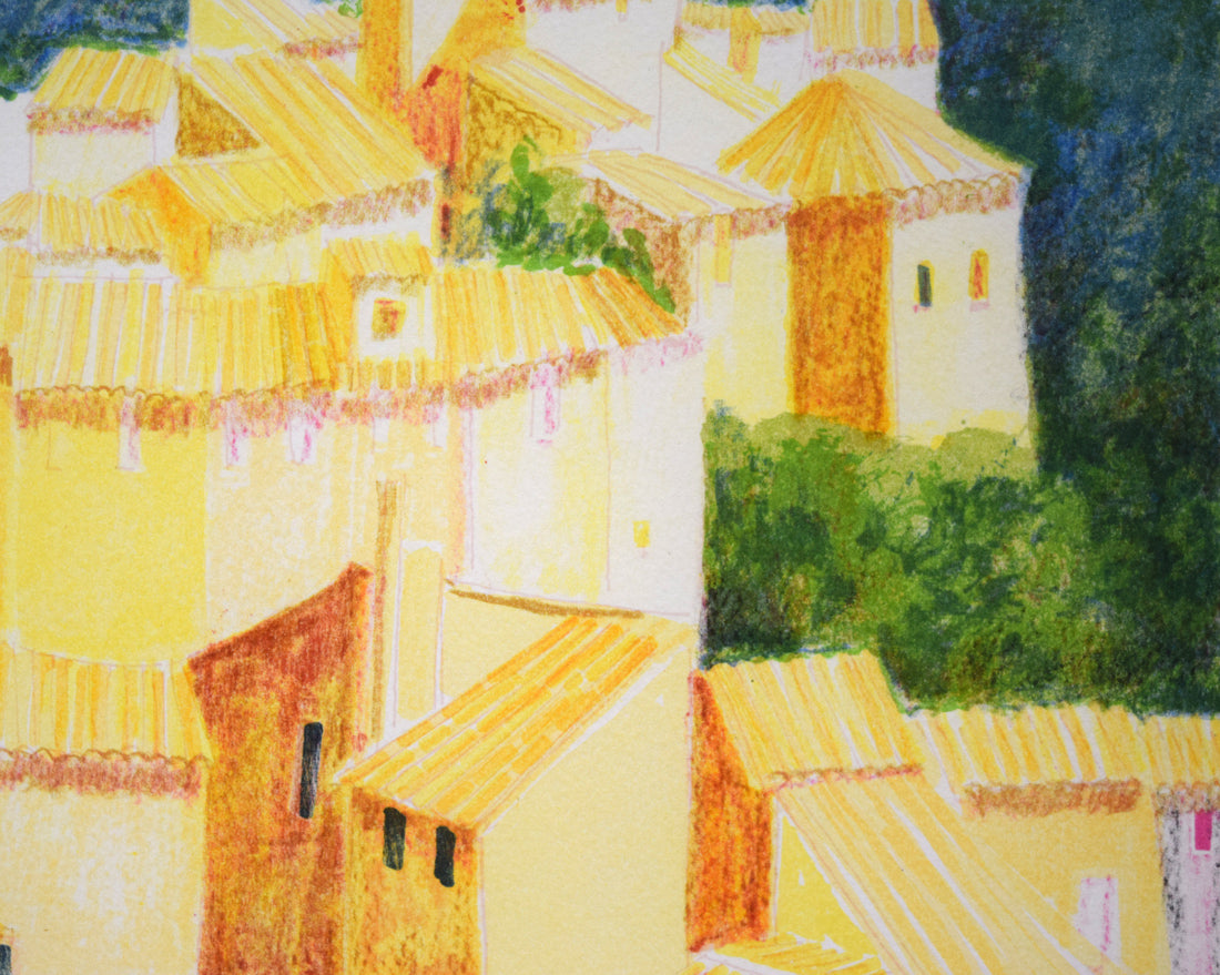 イヴ・オーブリー(yves　AUBRY)「風景画」リトグラフ　拡大画像4