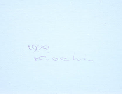 越智紀久張「譜Ⅱ（1979冬）」油絵・M100号　年記、サイン拡大画像