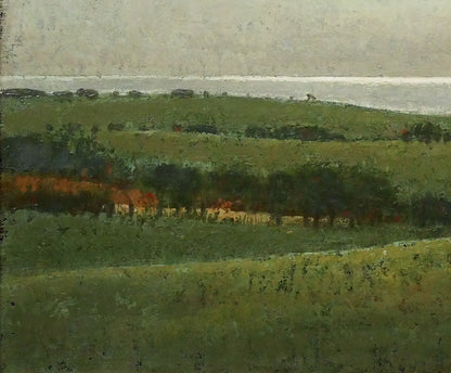 越智紀久張「日輪（厚田風景）」油絵・F10号　拡大画像4