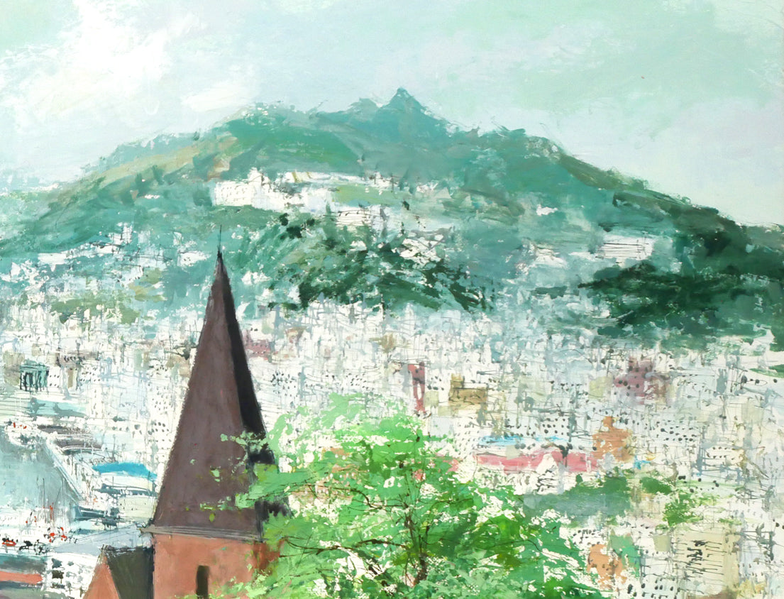 小田切訓「長崎（大浦天主堂）」油絵・F30号　拡大画像3