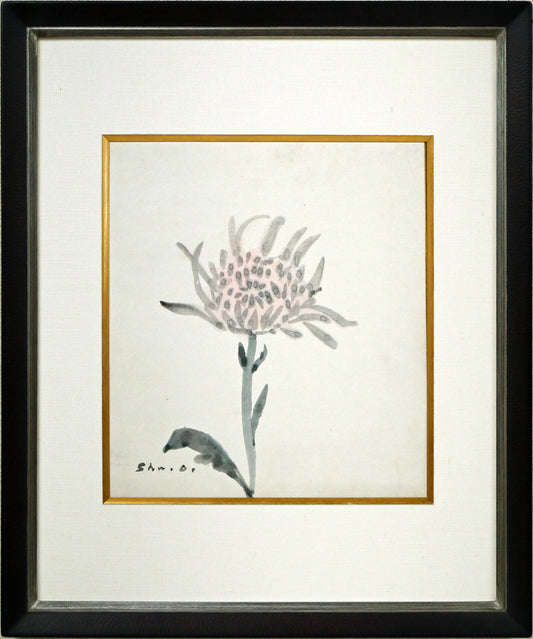 小川原脩「花」水彩画