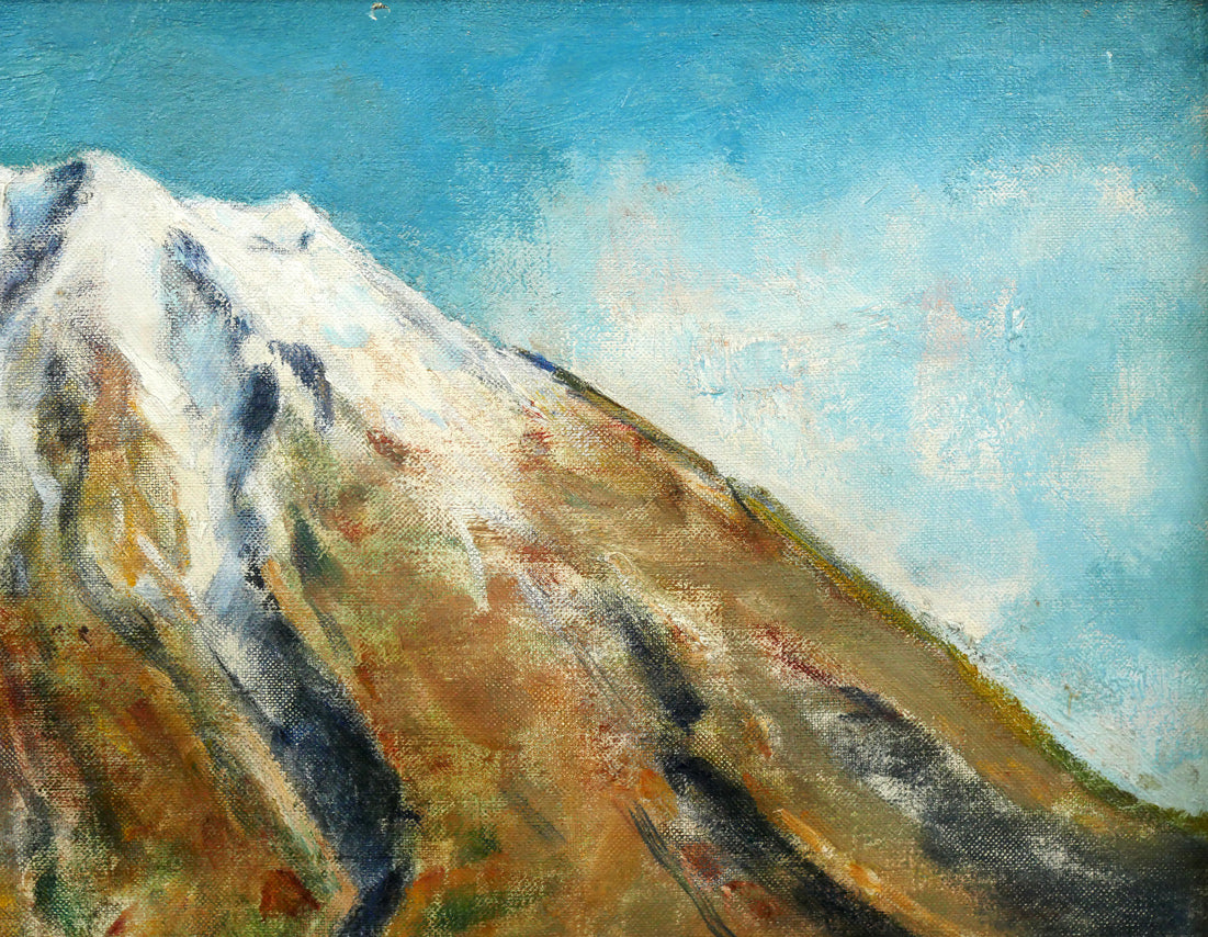 小川原脩「風景（羊蹄山）」油絵・P10号　拡大画像2
