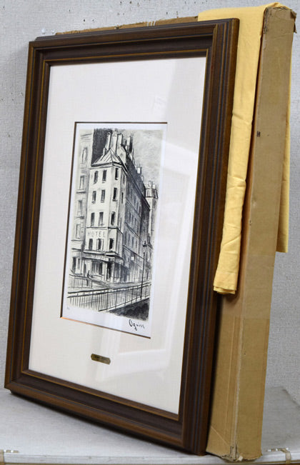 荻須高徳「ラ　グランジュ　オー・ベル通り（パリ）」リトグラフ　付属品画像