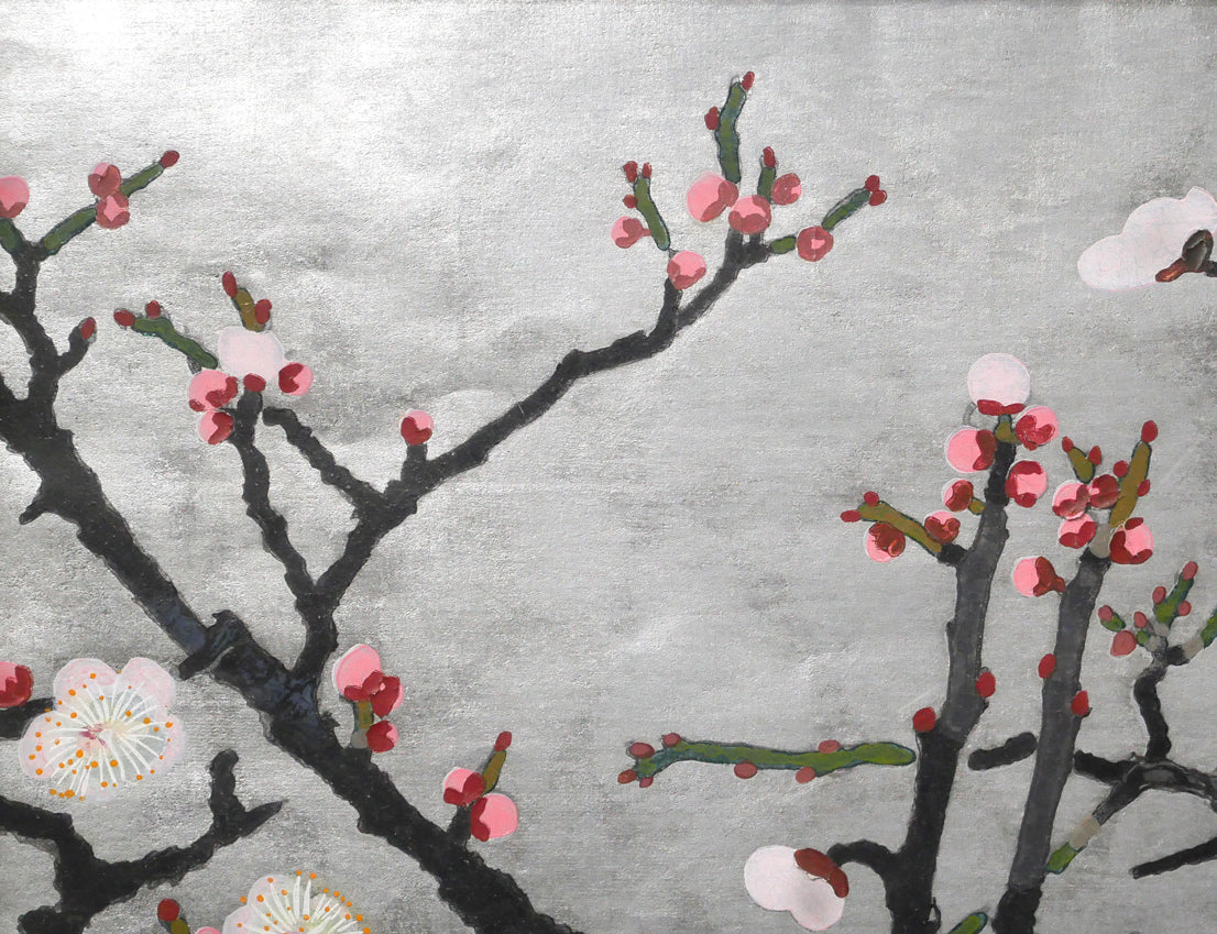 小倉遊亀「梅」木版画 – 小竹美術
