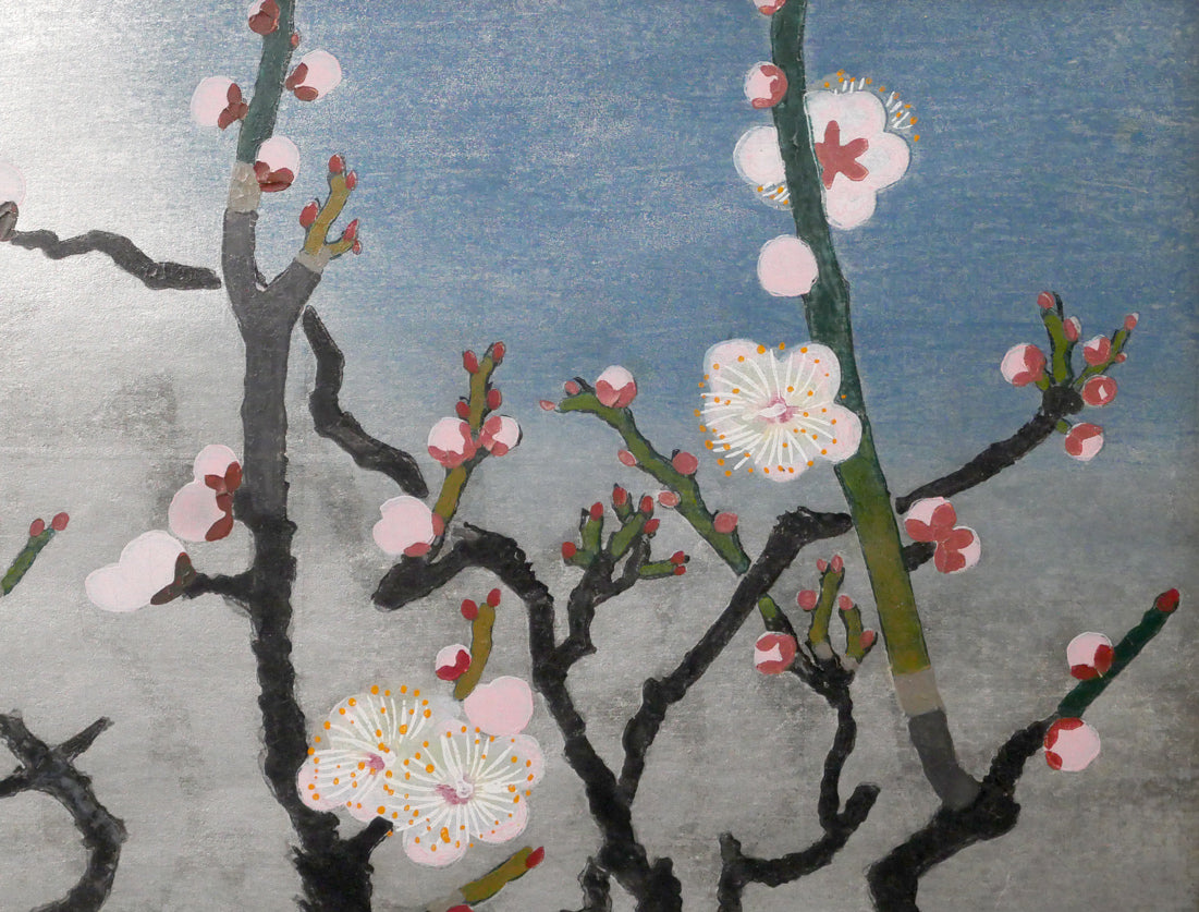 小倉遊亀「梅」木版画　拡大画像2