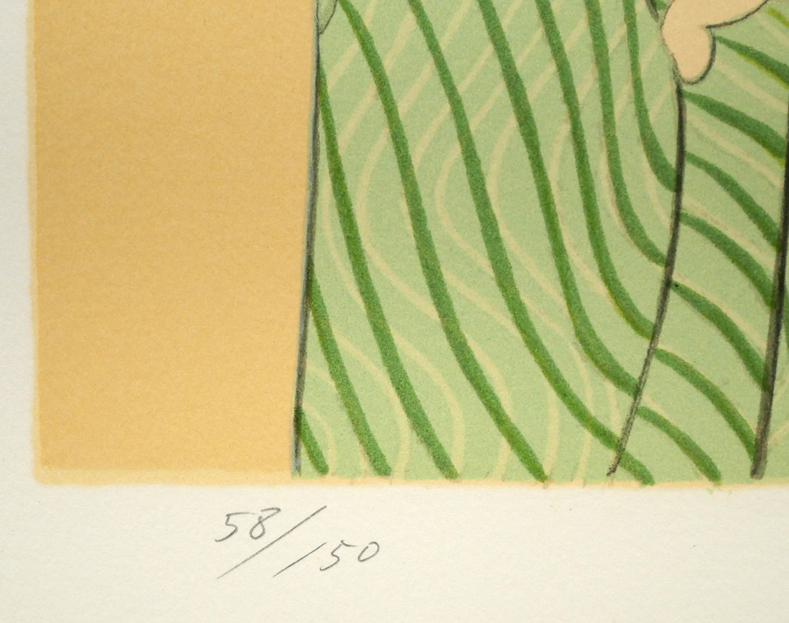 大竹五洋「かんざし」リトグラフ　限定番号（ed,58/150）