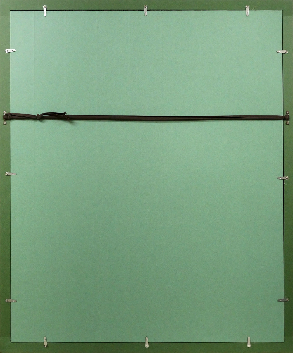 大竹五洋「桜花（舞妓）」リトグラフ　額縁裏側画像