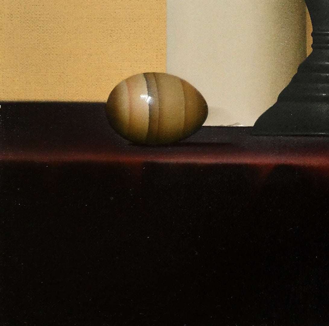 大竹山規「ランプの静物」油絵・M10号　拡大画像6