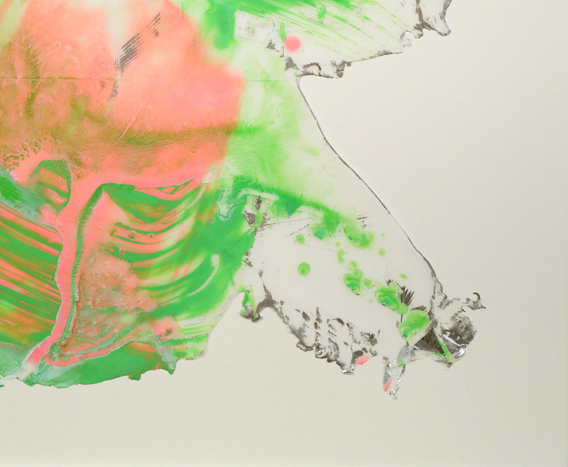 大滝憲二「アンモナイトの投影」アクリル絵具コラージュ　拡大画像5