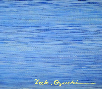 大槌隆「潮騒の朝1」油絵・F8号　サイン拡大画像