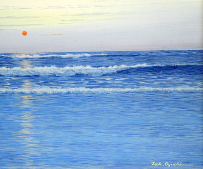大槌隆「潮騒の朝1」油絵・F8号　拡大画像5