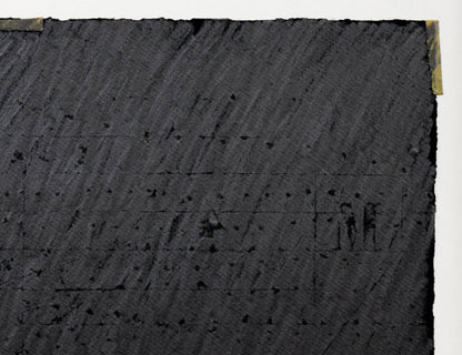 岡部昌生「Stroke　on　the　recorded　wall（黒）」フロッタージュ　拡大画像2