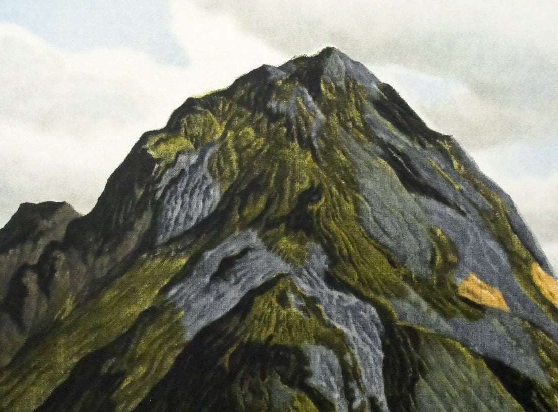 岡本省吾「香春岳回想（福岡県）」銅版画　拡大画像5