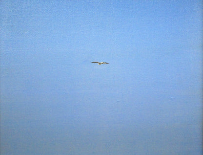 岡野浩二「石狩燈台」油絵・P4号　拡大画像1
