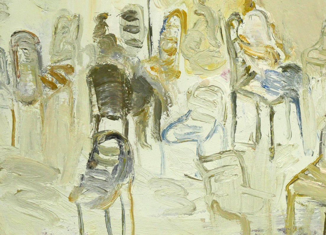 小野州一「椅子のある風景（PARIS）」油絵・M10号　拡大画像3