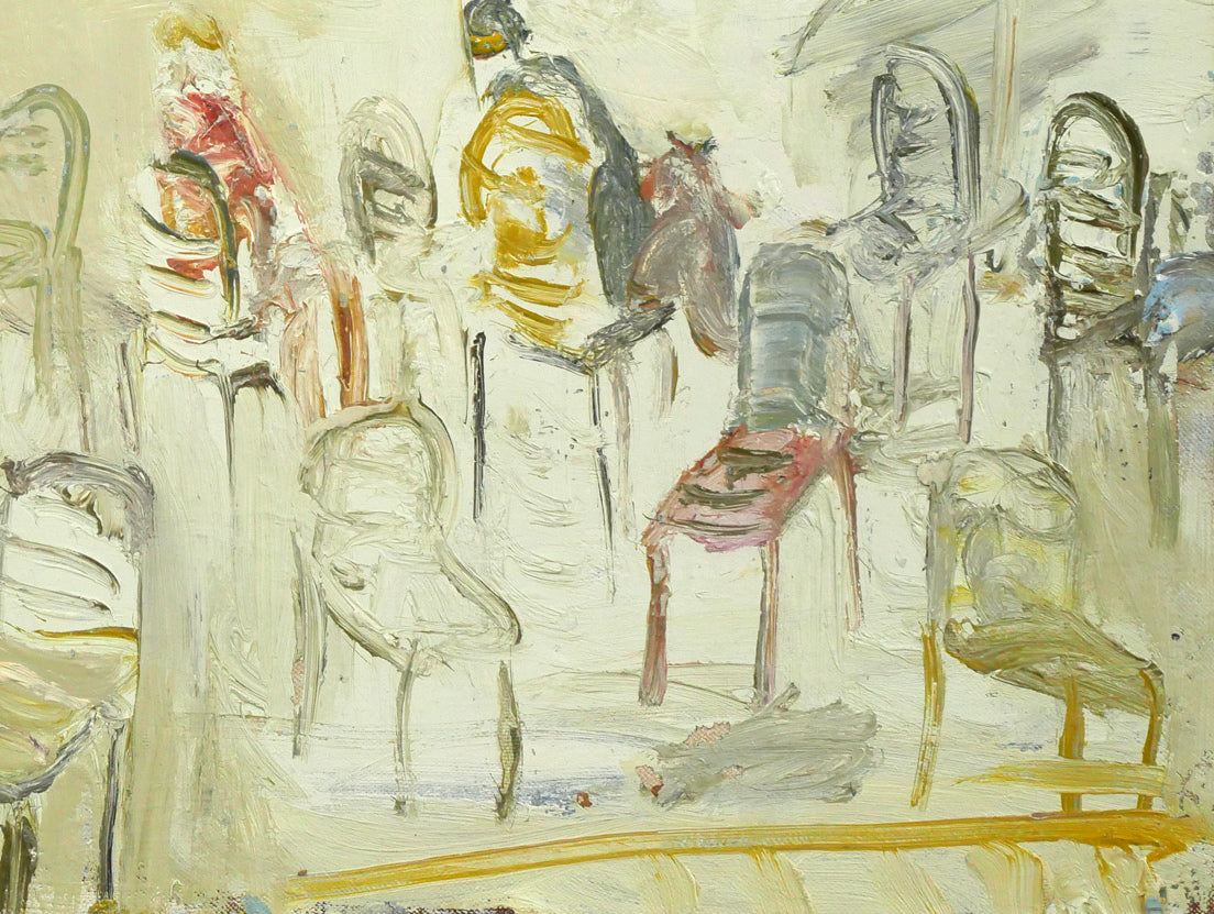 小野州一「椅子のある風景（PARIS）」油絵・M10号　拡大画像4