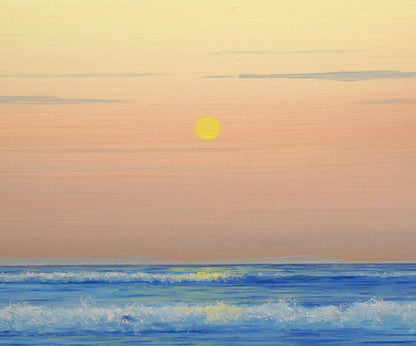 大槌隆「潮騒の朝2」油絵・F4号　拡大画像5