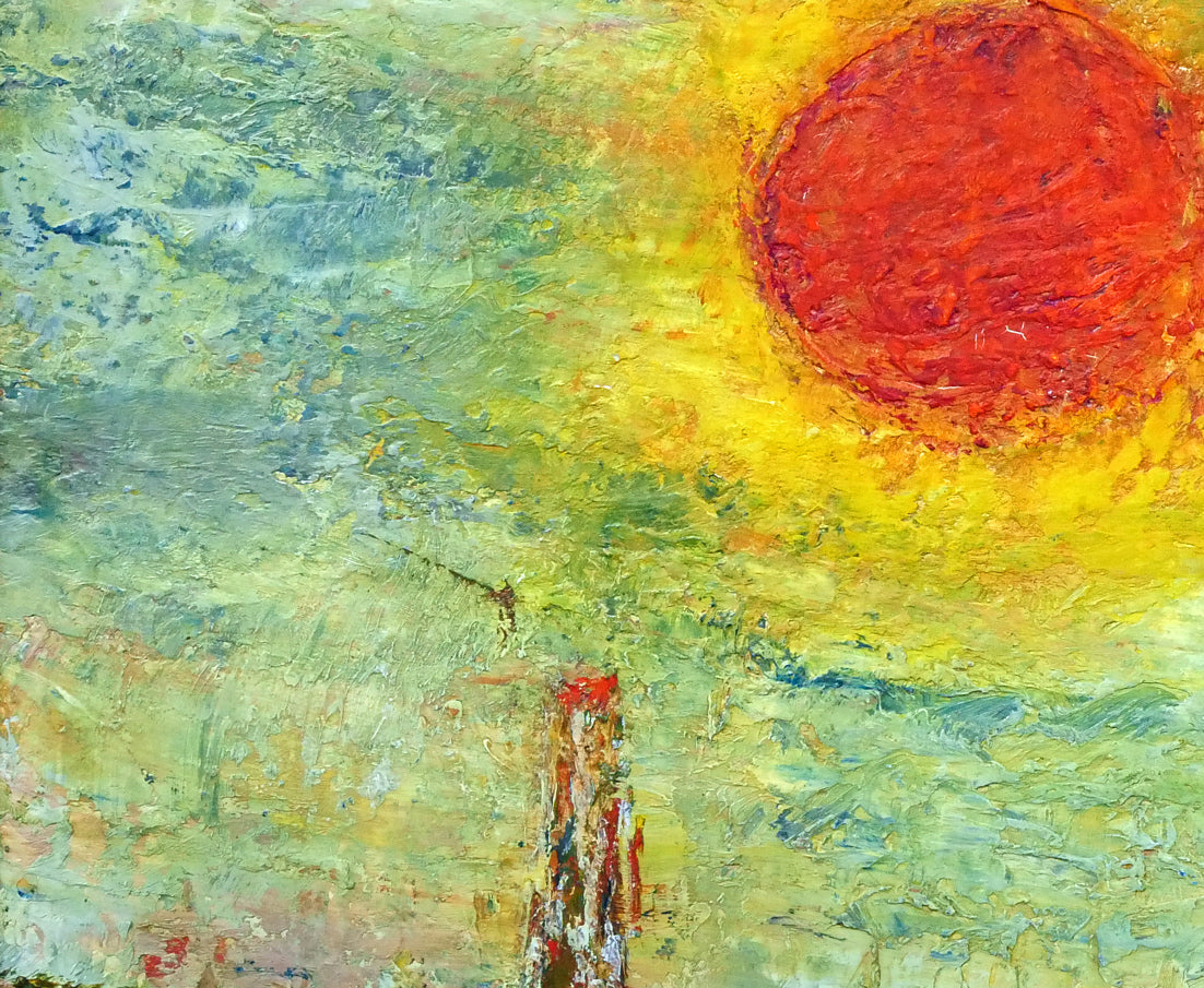 尾内健治「太陽」油絵・F12号　拡大画像3