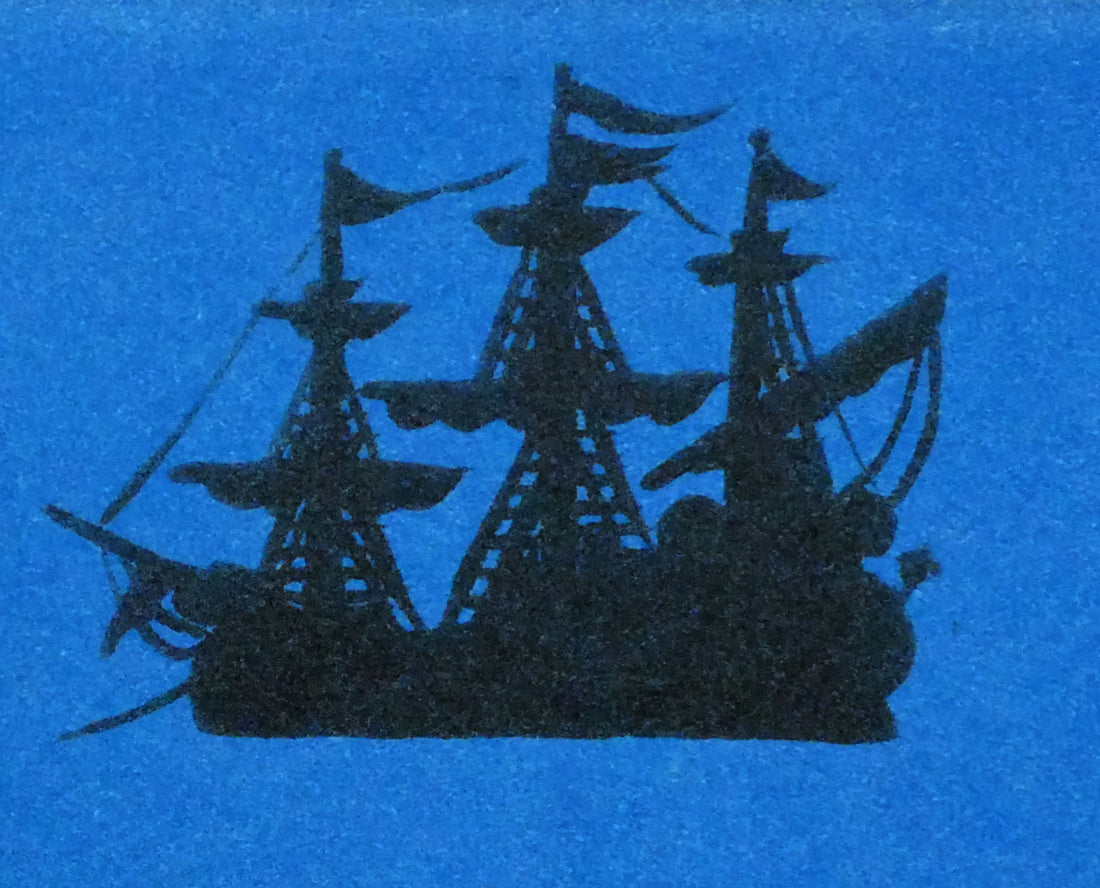 小山硬「平戸　青」銅版画　拡大画像2