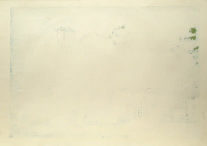 尾崎志郎「ブロックと煉瓦のサイロ」木版画　作品シート裏側画像
