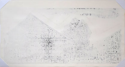 尾崎志郎「古い馬小屋（B）」木版画　作品シート裏側画像